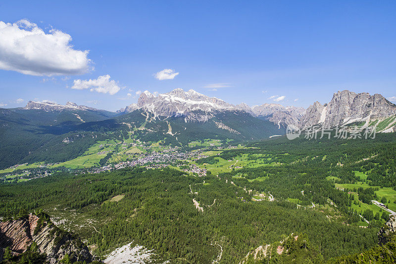 Cortina d’ampezzo & Tofane Group in Dolomites (Veneto，意大利)